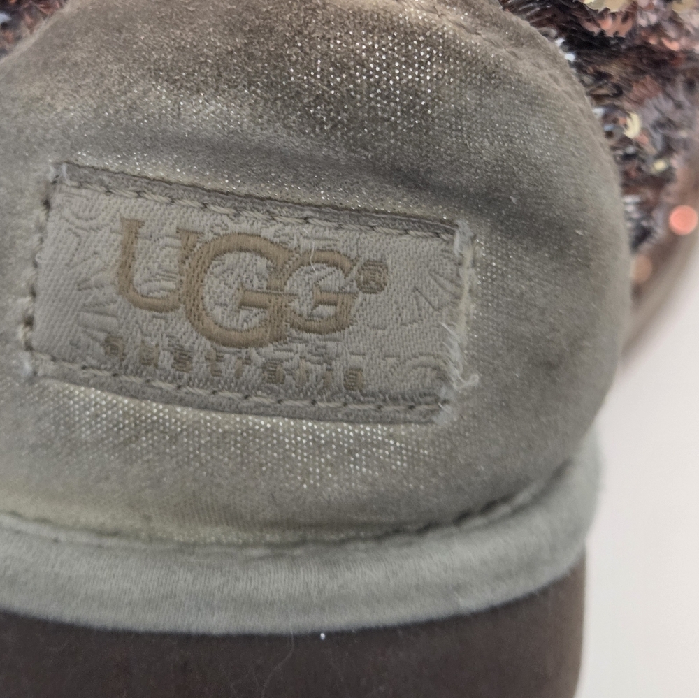 UGG Gold Sequin Classic Short Boots - Picture 11 of 16